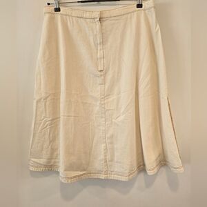 Anthropologie Cream A-Line Skirt Size 16 Nwot.